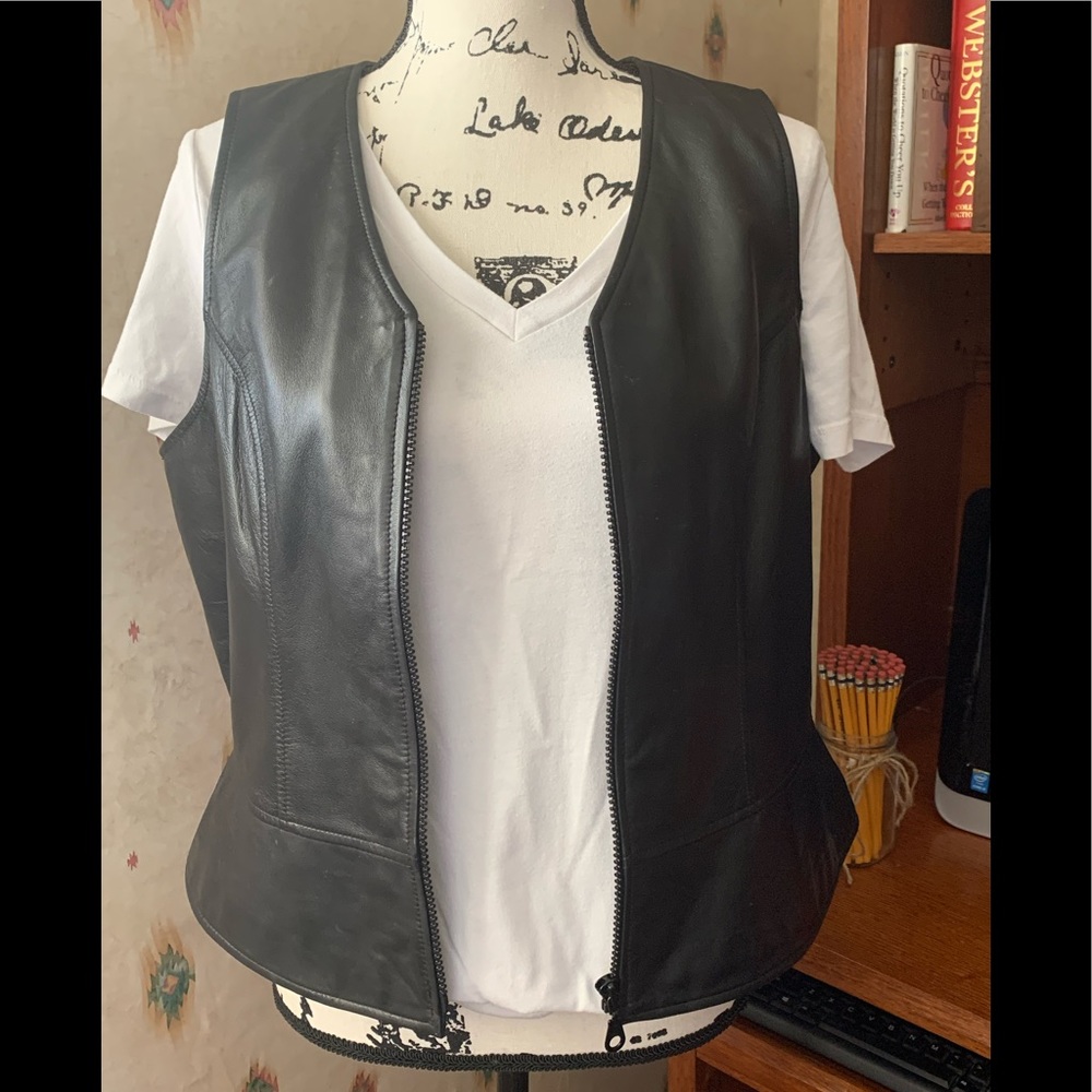 Beautiful Black Leather Vest